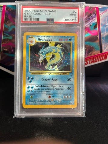 Pokémon - 1 Graded card - Gyarados 6/102 Foil, Holo - PSA 9, Hobby en Vrije tijd, Verzamelkaartspellen | Pokémon, Nieuw