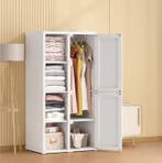 Opvouwbare Kledingkast PP –136×69×50 cm, Met Roede en Vakken, Huis en Inrichting, Kasten | Kledingkasten, Verzenden, Nieuw