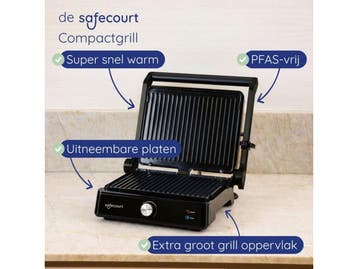 Safecourt Kitchen - Tosti apparaat - PFAS-vrije platen -, Verzenden, Nieuw