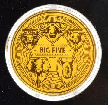 Togo. 1500 Francs 2022 African Big Five 1/200oz (.999)