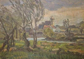 Wilhelm Legler (1875-1951) - Landschaft mit Dorf