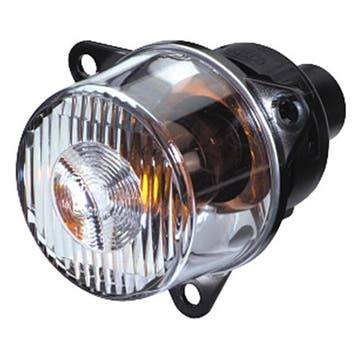 Hella Knipperlicht met Oranje Gloeilamp 12V Rond Wit, Nieuw