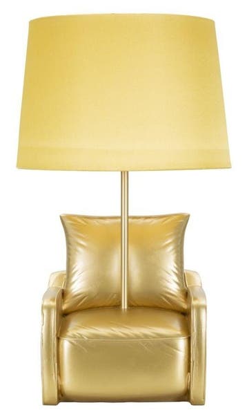 TAFELLAMP MIDCENTURY GEEL CM Ø 26X46, Huis en Inrichting, Ophalen of Verzenden, Nieuw