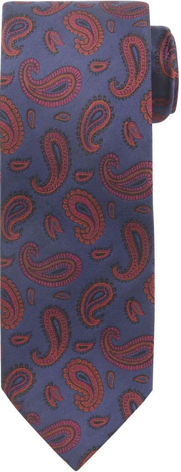 Suitable Stropdas Zijde Paisley Navy maat one size Heren, Verzenden, Nieuw, Blauw, Suitable