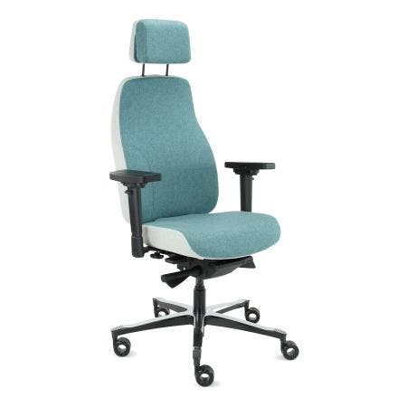 (MDK-107427) Therapod® X2 HR bureaustoel - azuurblauw/grijs, Huis en Inrichting, Bureaus, Nieuw, Ophalen of Verzenden