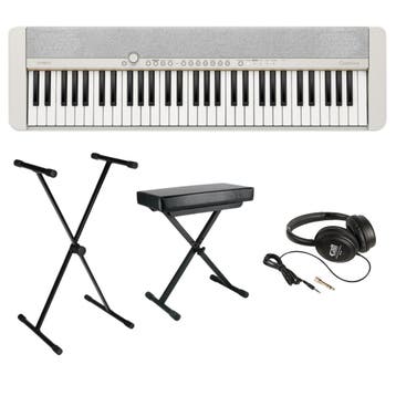 Casio CT-S1WE Casiotone Keyboard Set met Standaard, Kruk en, Muziek en Instrumenten, Keyboards, Ophalen of Verzenden, Nieuw, Casio