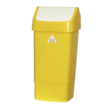 Kunststof Afvalbak met Schommeldeksel | 50 Liter |  Geel, Verzenden, Nieuw in verpakking