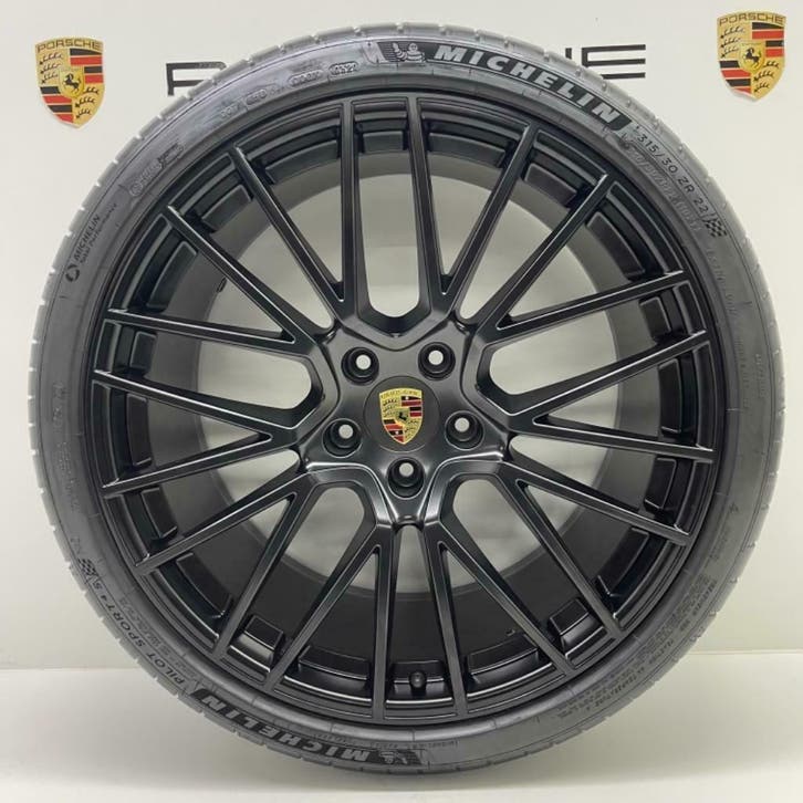 Porsche Cayenne (E3) ORIGINELE 22 RS Spyder GTS met banden, Auto-onderdelen, Banden en Velgen, Overige maten, Zomerbanden, 315 mm