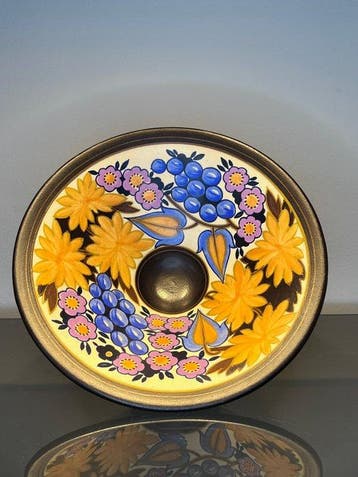 Keramis Boch - Charles Catteau - Vaas - Creamware - Snit op