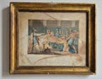 Judaica - Hout, Goud - 1800-1850 - Esther en Haman