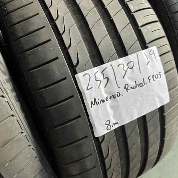 2 x Minerva 255-30-19 Zomerbanden 8mm, 19 inch, Gebruikt, 255 mm, Ophalen of Verzenden