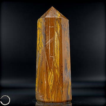 Krachtige tijgeroog-obelisk – Natuurlijke elegantie uit