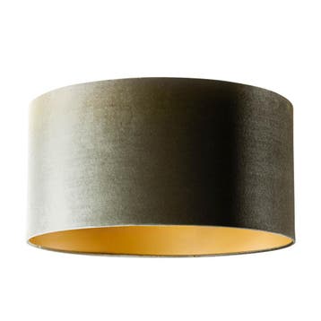 Velours lampenkap groen met gouden binnenkant 50/50/25, Verzenden, Nieuw, Groen, Rond