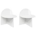 vidaXL Nachtkastje 2 pcs Hoogglans Wit 40 x 35,5 x 45,5 cm, Minder dan 45 cm, Verzenden, Nieuw, Minder dan 55 cm
