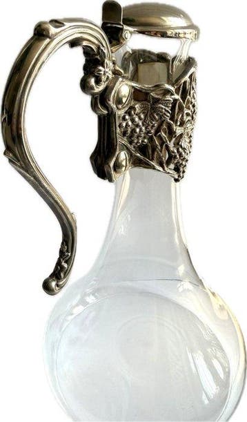 Karaf - Glas, Belle Époque decanteerkan, Art Nouveau