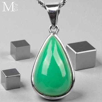 Eersteklas Groene Appel Chrysoprase GEM Krysoprase - Hoogte: