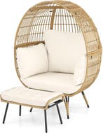 LIVSK Loungefauteuil en Ottoman Set - Extra Groot - Robuuste, Verzenden, Nieuw