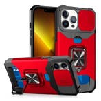 iPhone XR - Card Slot Hoesje met Kickstand en Camera Slide -, Verzenden, Nieuw