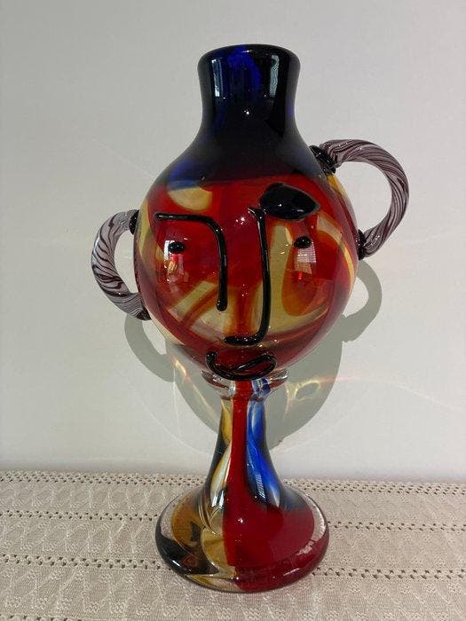 Europees - Vaas - Handgeblazen - Hommage aan Picasso, Antiek en Kunst, Antiek | Glas en Kristal
