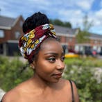 Afrikaanse Rood Fleur hoofddoek - headwrap, Kleding | Dames, Ophalen of Verzenden, Nieuw