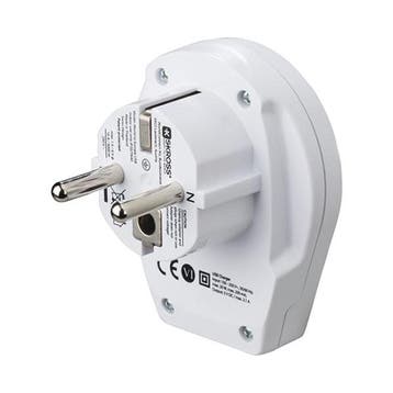 Wereldstekker met USB | Hama | Wereld naar Type F | 12W, Caravans en Kamperen, Verzenden, Nieuw