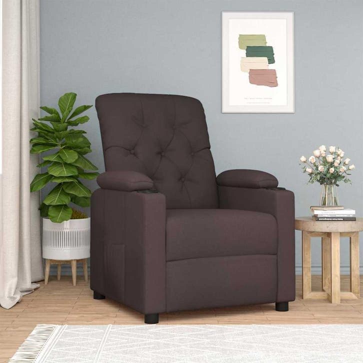 Donkerbruine Relaxfauteuil | Laatste Stuk!, Huis en Inrichting, Fauteuils, 75 tot 100 cm, 75 tot 100 cm, Nieuw, Stof, Ophalen of Verzenden