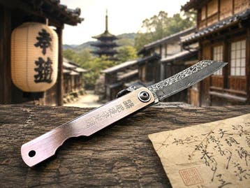 Higonokami Damascus Layered Bronze Knife – Coltello