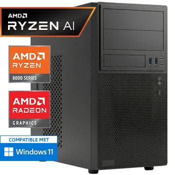 Ryzen 5 8600G - Radeon 760M - 32GB DDR5 - 1000GB Desktop PC, Computers en Software, Desktop Pc's, Nieuw