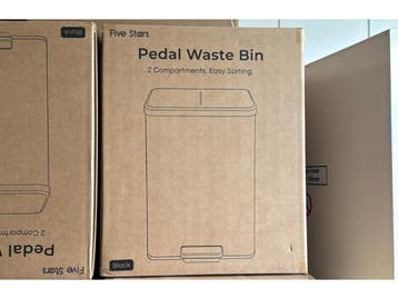 Five Stars® Prullenbak 60 Liter - Pedaalemmer 2x30L - Soft, Verzenden, Nieuw