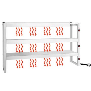 GGM Gastro | Warmhoudbrug - met warmtelamp(en) - 1800x300mm, Verzenden, Nieuw in verpakking, Overige typen