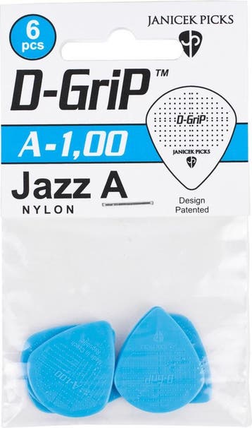Janicek Picks D-Grip Jazz A plectrum 1.00 mm 6-pack, Ophalen of Verzenden, Nieuw, Elektrische gitaar