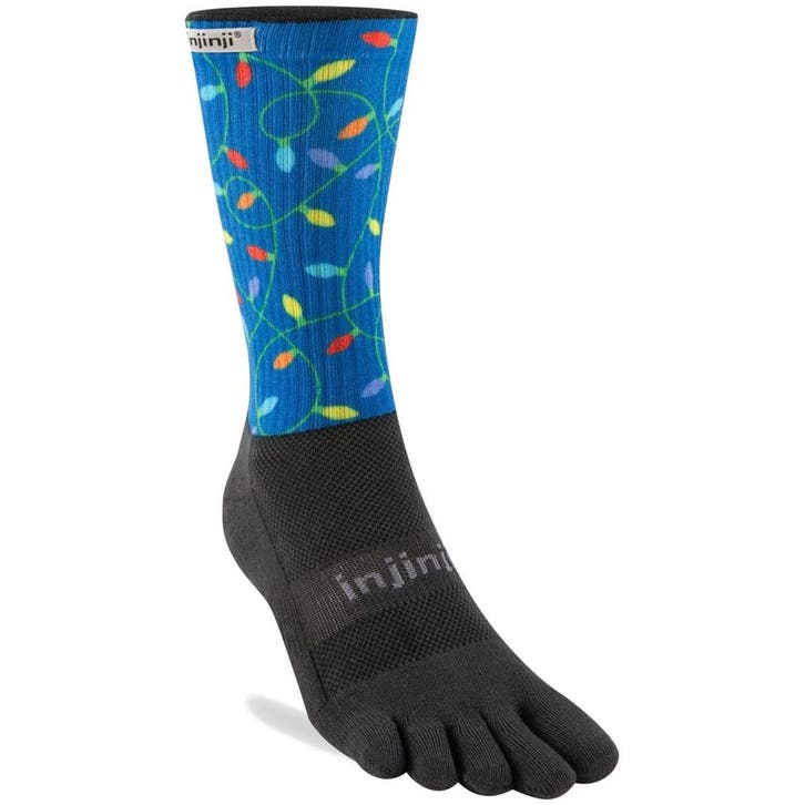 Injinji Trail Midweight Crew  Blauw/Geel - 44-47, Sport en Fitness, Bergsport en Wandelen, Kleding, Nieuw, Verzenden