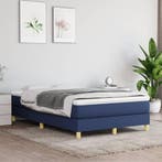 vidaXL Boxspring bed 120x200 cm stof blauw, Huis en Inrichting, Nieuw, Twijfelaar, 120 cm, 200 cm