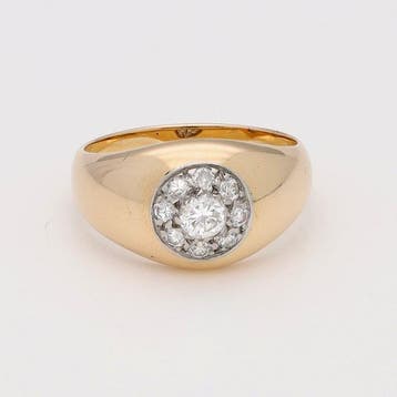Ring - 18 karaat Geel goud - Diamant, Nieuw