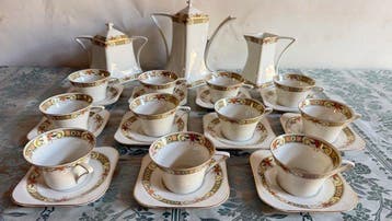 Lanternier & Fils, Limoges - Koffieservies (25) - Porselein