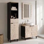 vidaXL Badkamer Sets 3 pcs Witte Was Afwerking Massief Mango, Verzenden, Nieuw, Overige typen