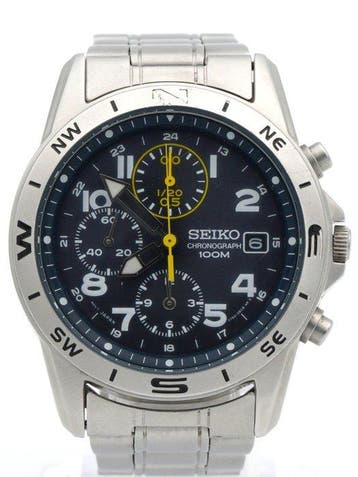 Seiko - Chronograph Compass Bezel - Zonder minimumprijs -