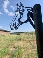 Tuindecoratie metalen paard | 32.4 cm x 32.0 cm, Tuin en Terras, Verzenden, Nieuw