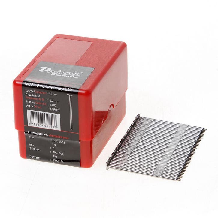 OUTLET Haubold Dutack RVS TN22 2.2 x 60mm, Doe-het-zelf en Verbouw, IJzerwaren en Bevestigingsmiddelen, Ophalen of Verzenden