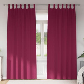 vidaXL Zwart-out Gordijnen met Ringen 2 st Wijnrood 260 x, Verzenden, Nieuw, Rood
