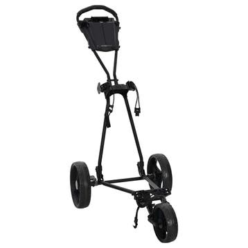vidaXL Golf trolley Zwart IJzer Opvouwbaar, Verzenden, Nieuw