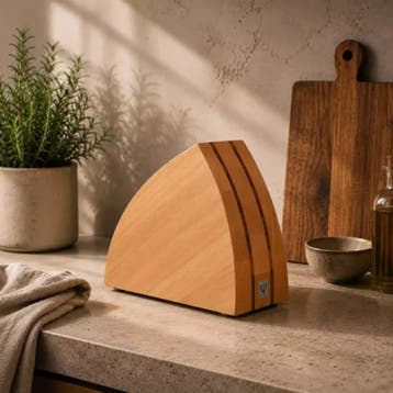 Yaxell Zen Messenset – 7-delig – Beukenhouten Messenblok, Ophalen of Verzenden, Nieuw, Hout, Bestekset