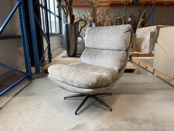 Veiling - Fauteuil Comfy - Draaibaar - Stof - Clay/Beige, Nieuw