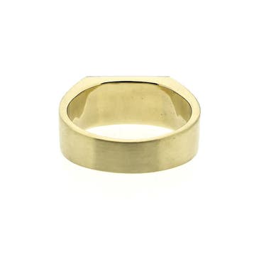 Bicolor gouden heren zegelring, Gebruikt, 20 of groter, Heer, Ophalen of Verzenden
