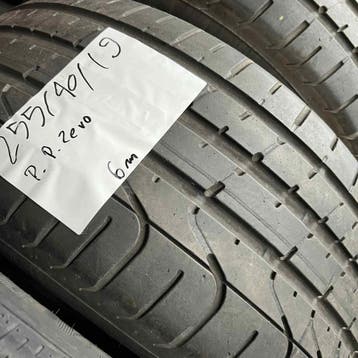 2 x Pirelli PZero 255-40-19 Zomerbanden 6mm, Auto-onderdelen, Banden en Velgen, 19 inch, Gebruikt, 255 mm, Ophalen of Verzenden