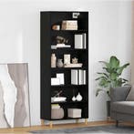 vidaXL buffetkast Zwart Eiken 69,5 x 32,5 x 180 cm Bewerkt, Huis en Inrichting, Minder dan 50 cm, Verzenden, Nieuw, Minder dan 100 cm