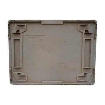 Magazijnbak, 800x600x420 mm, grijs pp, gebruikt, Gebruikt, 60 cm of meer, Bak of Kist, 75 tot 100 cm