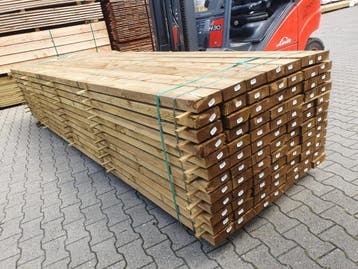 Douglas Lariks 50x150x3000mm regel groen geïmpregneerd, Ophalen of Verzenden, Nieuw