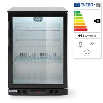 Arktic Backbar Koelkast | Enkele Deur | 105L | Zwart | +0°C/, Ophalen of Verzenden, Nieuw