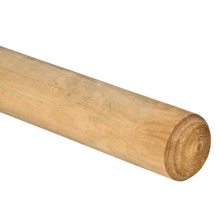 Ronde Paal Gekroond Gepunt - Ø10 x 300 cm Geïmpregneerd, Tuin en Terras, Palen, Balken en Planken, Nieuw, Verzenden